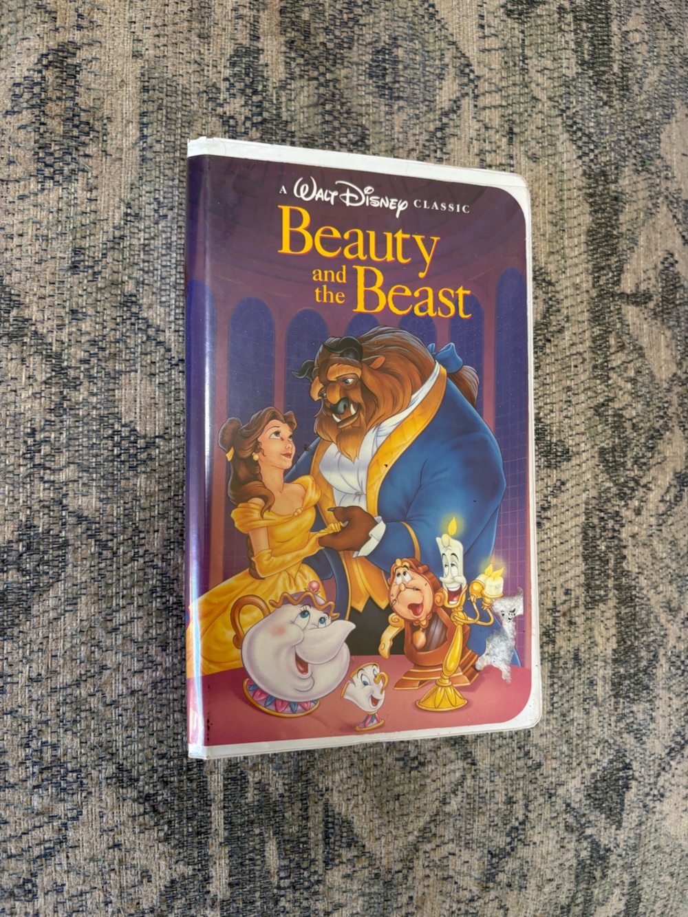 Disney Beauty and the Beast Decorative Tin - Purple & Yellow